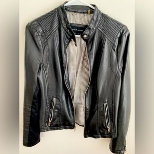 Black rivet leather jacket size S